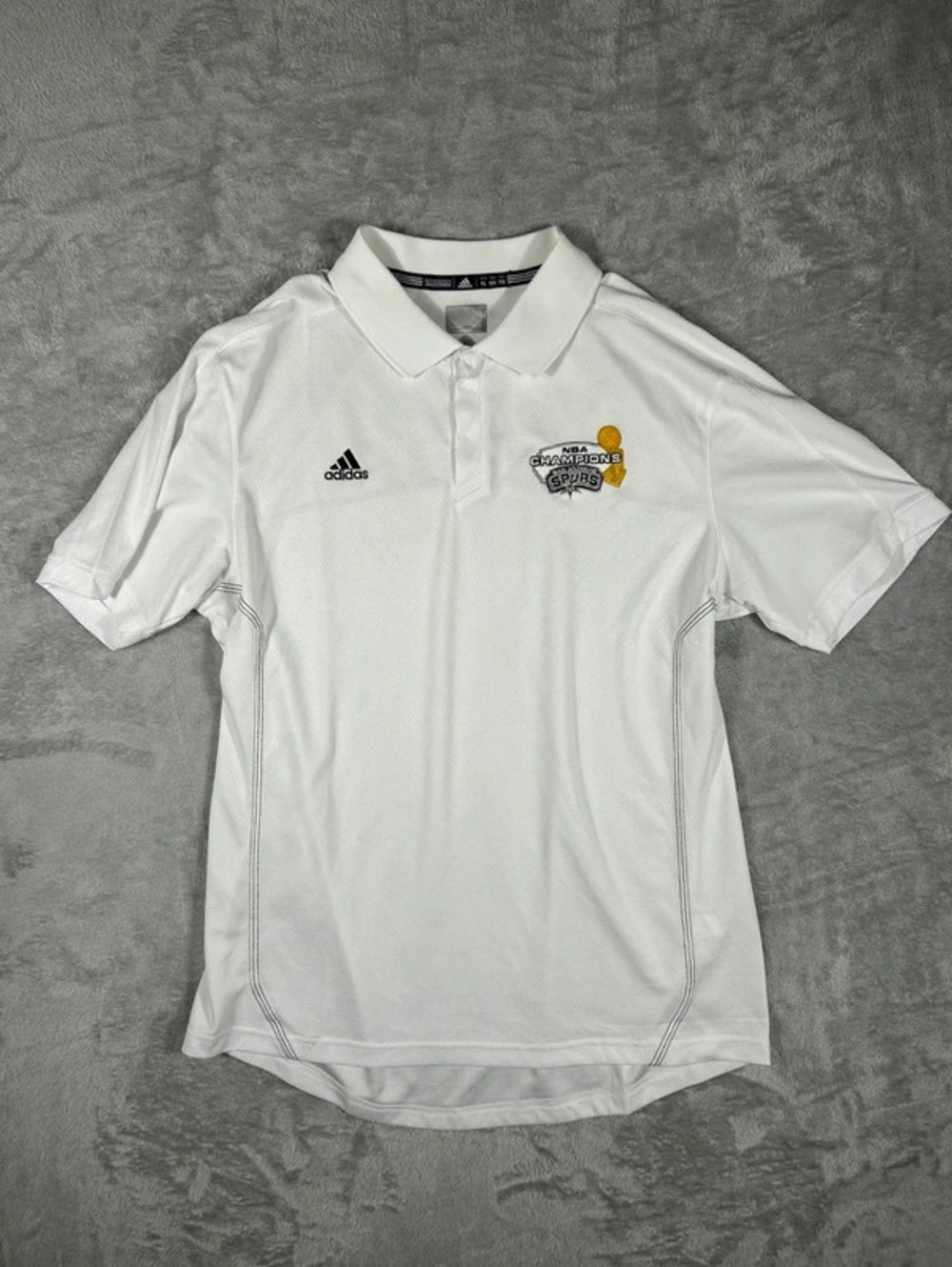 Vintage Adidas San Antonio Spurs NBA Champions Polo Shirt size XL